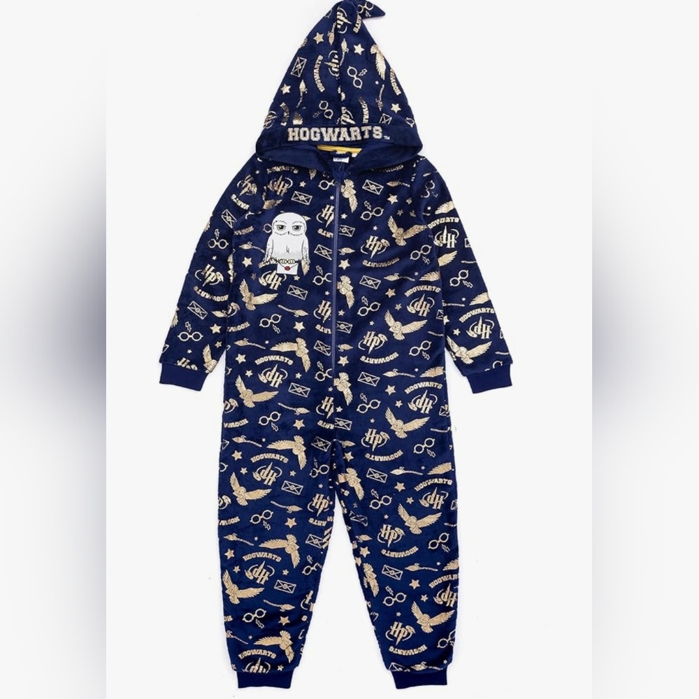 Harry Potter Onesie Girls Kids Hogwarts Hedwig All In One sz 10/11